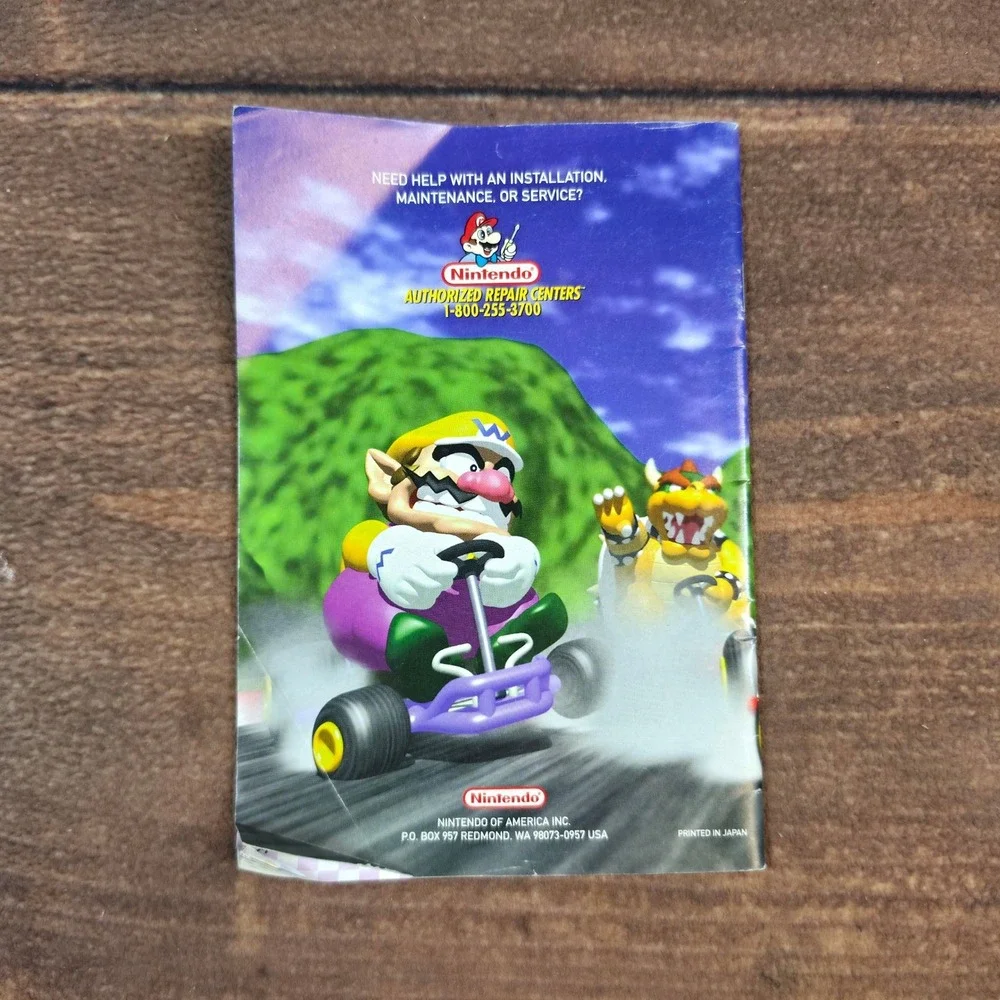 Nintendo Mario Kart 64 Manual NTSC-USA One Size Multicolor Good Authentic N64